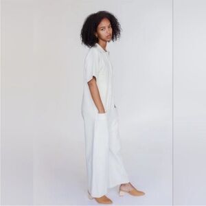 Ilana Kohn Cream Button-Up linen cotton blend jumper